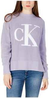 Calvin Klein Jeans Dames gebreide kleding met lange mouwen Calvin Klein Jeans , Purple , Dames