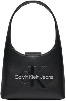 Calvin Klein Jeans Dames Schoudertas uit de Lente/Zomer Collectie Calvin Klein Jeans , Black , Dames - ONE Size