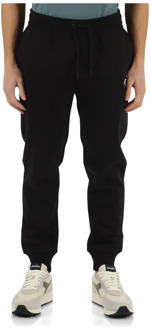 Calvin Klein Jeans Geborduurde Logo Katoenen Sweatpants Calvin Klein Jeans , Black , Heren - 2Xl,S