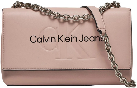 Calvin Klein Jeans Gevormde Flap Omvormbare Tas Calvin Klein Jeans , Pink , Dames - ONE Size