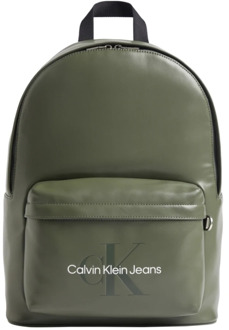 Calvin Klein Jeans Groene Monogram Campus Rugzak Calvin Klein Jeans , Green , Heren - ONE Size