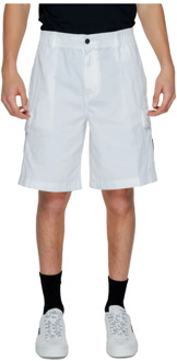 Calvin Klein Jeans Heren Bermuda Shorts Lente/Zomer Collectie Calvin Klein Jeans , White , Heren - L,M,S