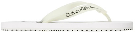 Calvin Klein Jeans Heren Flip Flops Lente/Zomer Collectie Calvin Klein Jeans , White , Heren - 43 Eu,44 Eu,42 Eu,41 EU