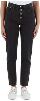 Calvin Klein Jeans Hoge Taille Mom Fit Jeans Calvin Klein Jeans , Black , Dames - W30,W26,W31,W25,W29,W28,W27