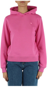 Calvin Klein Jeans Katoenen Hoodie met Logo Patch Calvin Klein Jeans , Pink , Dames - XS