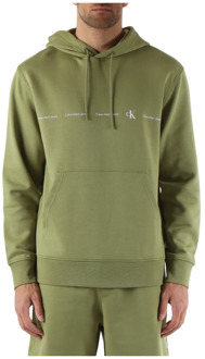 Calvin Klein Jeans Katoenen hoodie met logoprint Calvin Klein Jeans , Green , Heren - Xl,L,M,S