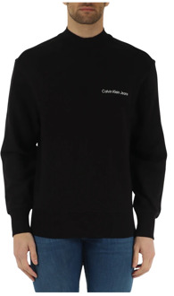 Calvin Klein Jeans Katoenen sweatshirt met logo Calvin Klein Jeans , Black , Heren - Xl,L,M,S,Xs,3Xl