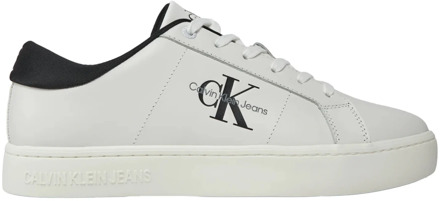 Calvin Klein Jeans Klassieke Cupsole Lage Sneakers Calvin Klein Jeans , White , Heren - 44 Eu,46 Eu,43 Eu,42 Eu,40 Eu,41 Eu,45 EU