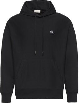 Calvin Klein Jeans Klassieke Logo Pullover Hoodie Zwart - S
