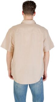 Calvin Klein Jeans Korte Mouwen Overhemd met Knopen Bruin