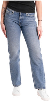 Calvin Klein Jeans Laagbouw Straight Jeans Calvin Klein Jeans , Blue , Dames - W28,W29,W27,W30