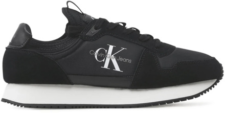 Calvin Klein Jeans Laceup Runner Sneakers Calvin Klein Jeans , Black , Heren - 43 Eu,44 EU