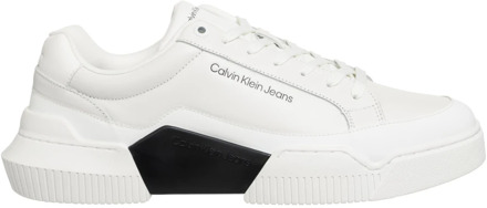 Calvin Klein Jeans Leren Veterschoenen Calvin Klein Jeans , White , Heren - 43 Eu,44 Eu,45 Eu,41 EU