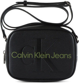 Calvin Klein Jeans Logo Camera Tas Eco-Leer Crossbody Calvin Klein Jeans , Black , Dames - ONE Size