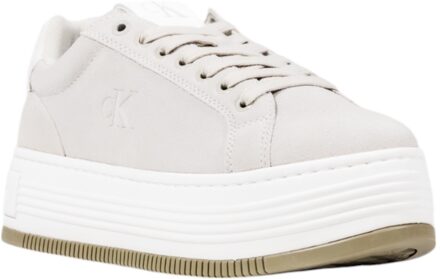 Calvin Klein Jeans Platform Logo Sneakers Ivoor