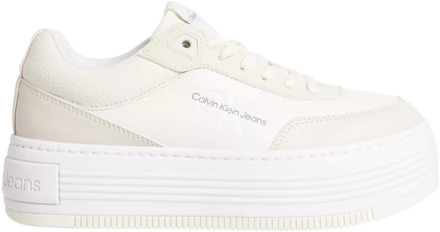 Calvin Klein Jeans Platte Lage Veterschoenen voor Dames Calvin Klein Jeans , Beige , Dames - 39 Eu,38 Eu,40 EU