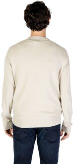 Calvin Klein Jeans Ronde Hals Geborduurde Trui Huidkleurig - 2XL