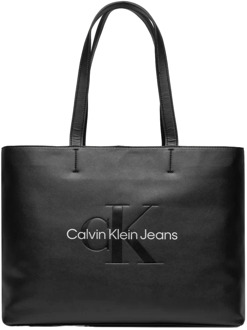 Calvin Klein Jeans Stijlvolle Tote Tas voor Vrouwen Calvin Klein Jeans , Black , Dames - ONE Size