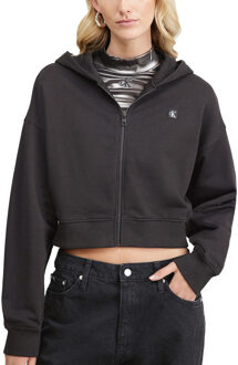 Calvin Klein Jeans Sweatshirt Ck Jeans Ck Embro Badge Zip-T Zwart