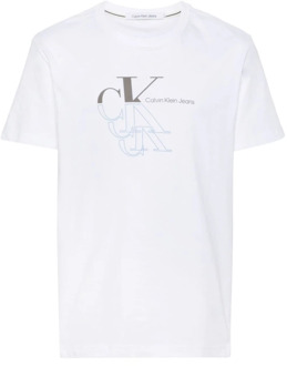 Calvin Klein Jeans T-Shirts Calvin Klein Jeans , White , Heren - 2Xl,Xl,L,M,S