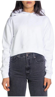 Calvin Klein Jeans Witte Dames Hoodie Calvin Klein Jeans , White , Dames - L,M,Xs