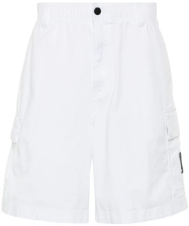 Calvin Klein Jeans Witte Denim Shorts Calvin Klein Jeans , White , Heren - L,M,S,Xs