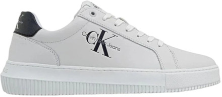 Calvin Klein Jeans witte leren sneakers Calvin Klein , White , Heren - 43 Eu,42 Eu,40 EU