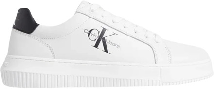 Calvin Klein Jeans witte leren sneakers Calvin Klein , White , Heren - 43 Eu,42 Eu,44 Eu,40 EU