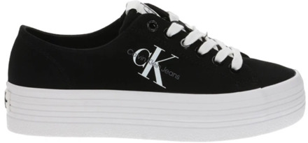 Calvin Klein Jeans Zwarte Casual Dames Sneakers an Canas Calvin Klein Jeans , Black , Dames - 40 EU