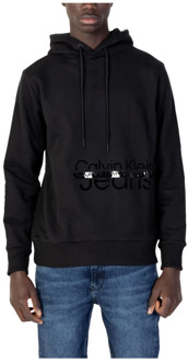 Calvin Klein Jeans Zwarte hoodie voor heren Calvin Klein Jeans , Black , Heren - XS