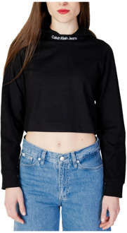 Calvin Klein Jeans Zwarte Hoodie voor Vrouwen Calvin Klein Jeans , Black , Dames - Xl,L,M,S