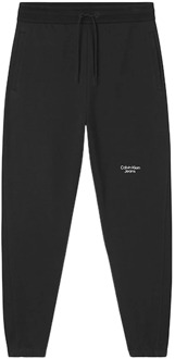 Calvin Klein Jeans Zwarte katoenen broek met zijzakken Calvin Klein Jeans , Black , Heren - Xl,L