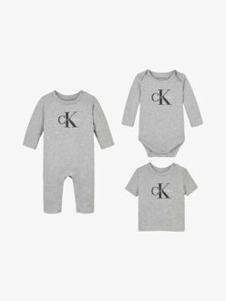 Calvin Klein Jongens baby set driedelig Grijs - 62