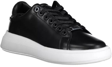 Calvin Klein Kaylee Leren Platformsneakers - maat EU 37 Zwart