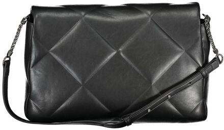 Calvin Klein Kettinggequilted Schoudertas K60k608302 Zwart