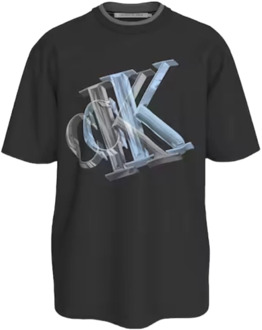 Calvin Klein Klassiek T-shirt Calvin Klein , Black , Heren - L,M,S,Xs