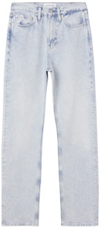 Calvin Klein Klassieke High Rise Straight Jeans Calvin Klein , Blue , Dames - W30 L30,W27 L30,W25 L30,W28 L30,W29 L30,W31 L30