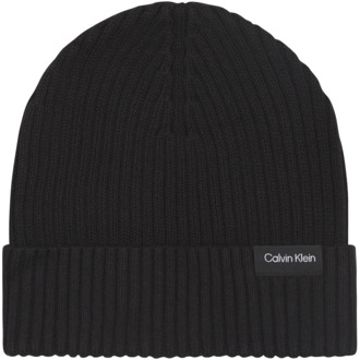 Calvin Klein Klassieke Zwarte Beanie Set Calvin Klein , Black , Heren - ONE Size
