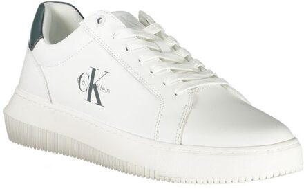 Calvin Klein Lage Leren Sneakers - maat EU 45 Wit