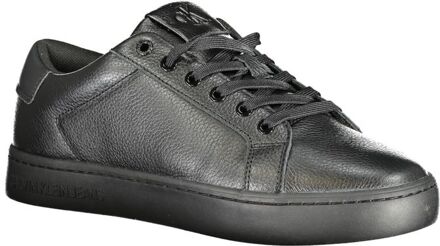 Calvin Klein Lage Sneakers Leerstijl Donkergrijs - EU 44