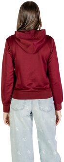 Calvin Klein Langemouwen Hoodie met Zakjes Donkerrood - L