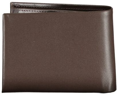 Calvin Klein Lederen Portemonnee Bifold Ontwerp - maat Donker Bruin