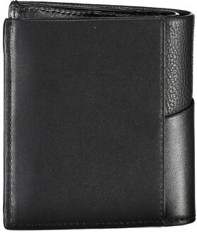 Calvin Klein Leren Bifold Portemonnee Klassieke Stijl Zwart - One Size