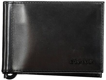 Calvin Klein Leren Geldclip Portemonnee Zwart