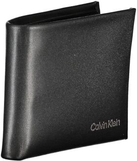 Calvin Klein Leren Portemonnee Zwart - One Size