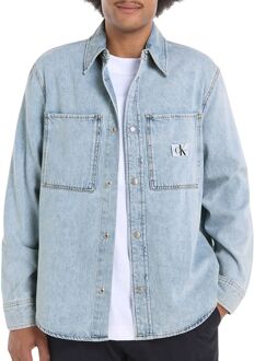 Calvin Klein Linear Denim Overhemd Heren lichtblauw - XL