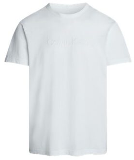 Calvin Klein Logo Cotton Tee Zwart,Wit - Small,Medium,Large,X-Large