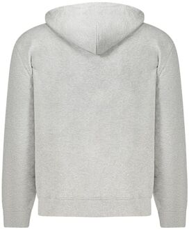 Calvin Klein Logo Hoodie met Kangoeroezak Lichtgrijs