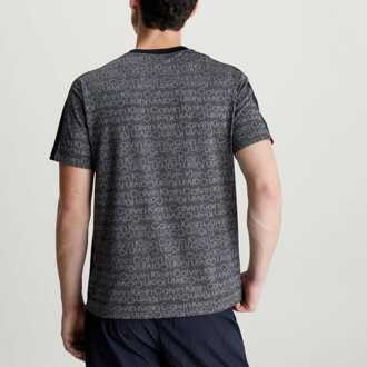 Calvin Klein Logo Mesh T-shirt voor heren in zwart