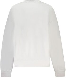 Calvin Klein Logo Print Sweater met Ronde Hals Wit